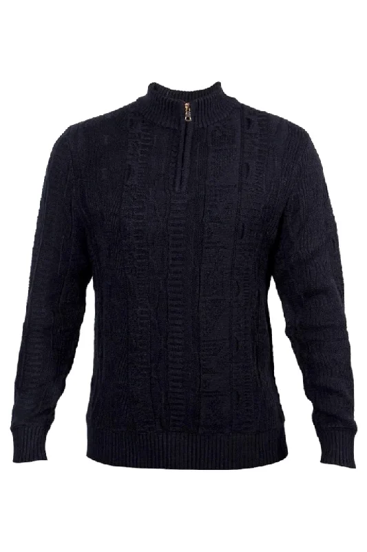 Prestige Black Men's Zip-Up Sweaters Style No: PD-296