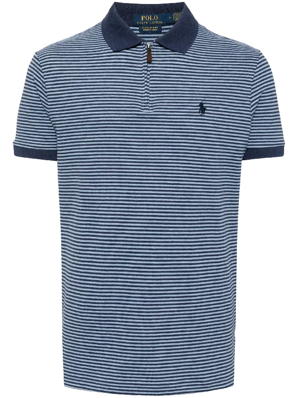 Striped Cotton-Blend Polo