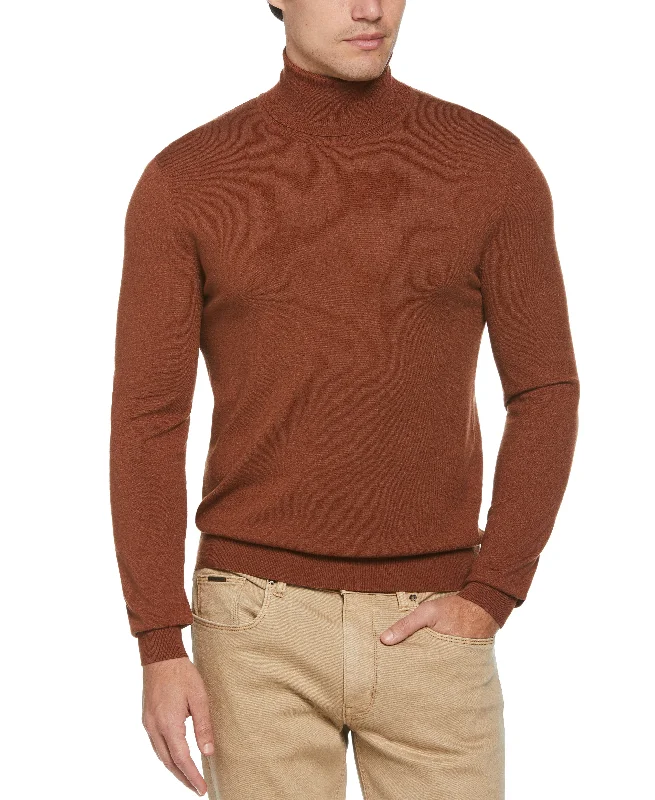 Solid Tech Knit Turtleneck Sweater