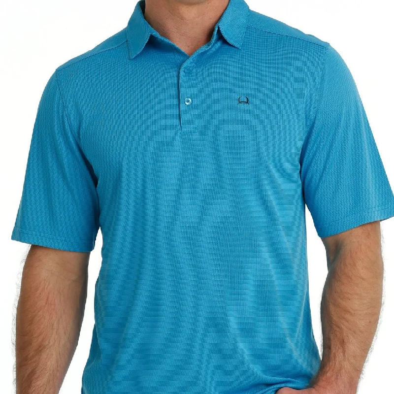 Cinch Men's Arenaflex Short Sleeve Polo in Blue