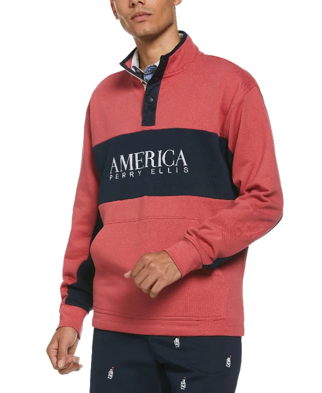 Mock Neck Fleece Pullover