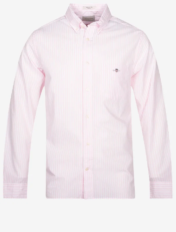 Regular Fit Poplin Stripe Shirt Light Pink