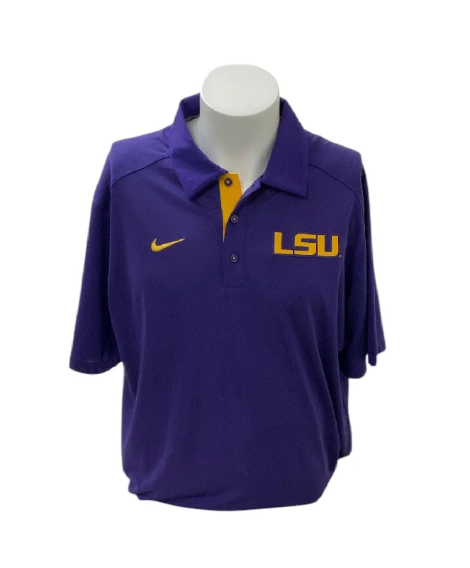 Nike Men's LSU Polo Purple XL