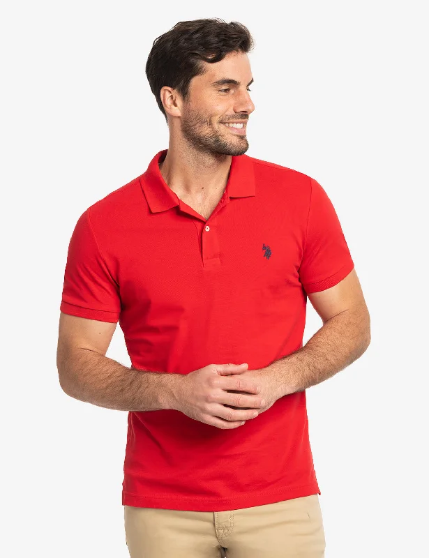 SLIM FIT SOLID PIQUE POLO SHIRT