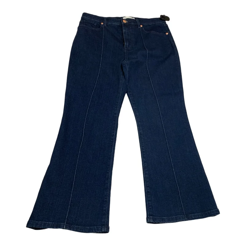 Jeans Cropped By Loft In Blue Denim, Size: 8