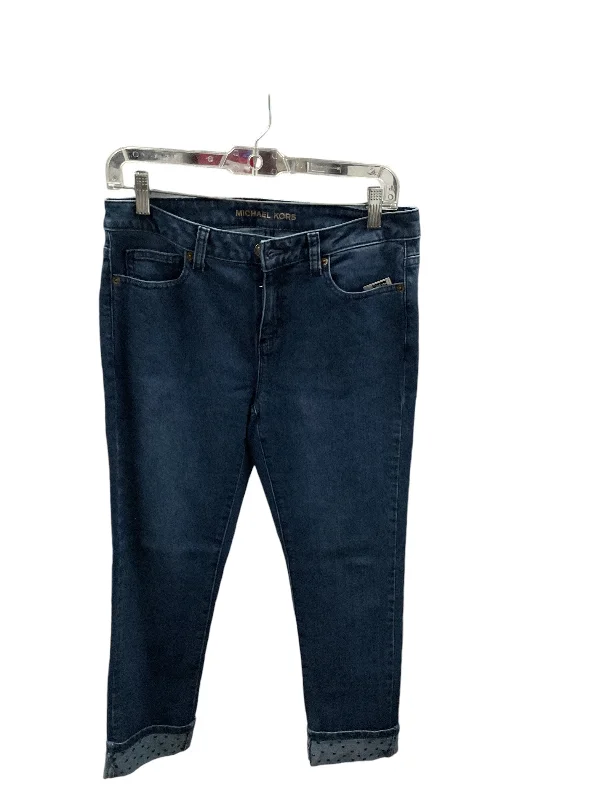 Jeans Cropped By Michael Kors In Blue Denim, Size: 6