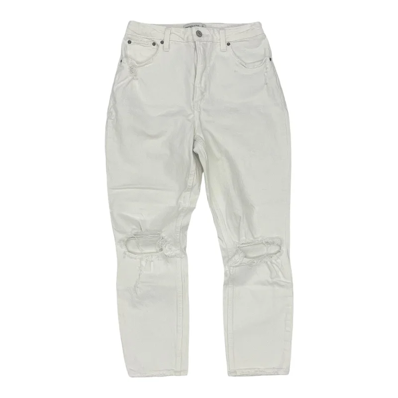 Jeans Skinny By Abercrombie And Fitch In White, Size:4