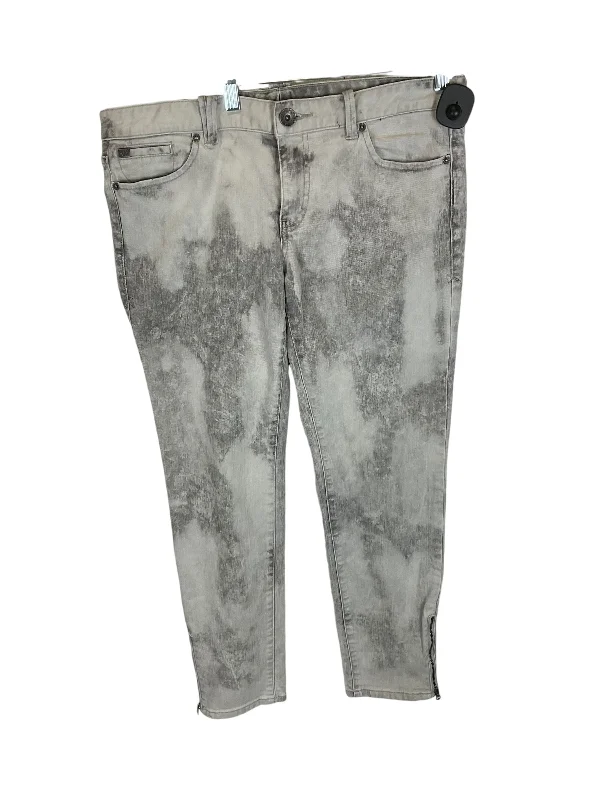 Jeans Skinny By Armani Exchange In Grey Denim, Size: 12