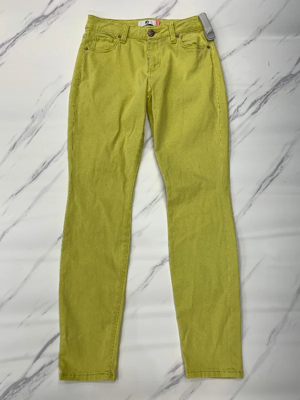 Jeans Skinny By Cabi In Chartreuse, Size: 8