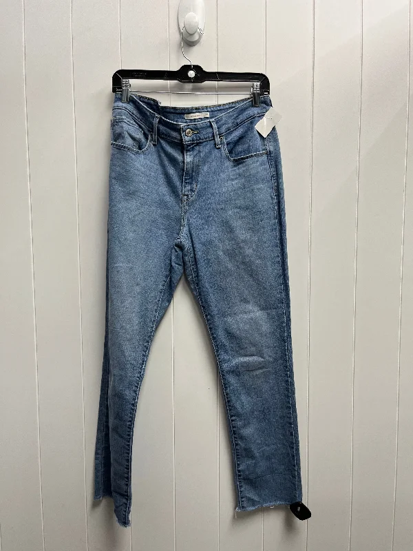 Jeans Skinny By Levis In Blue Denim, Size: 12