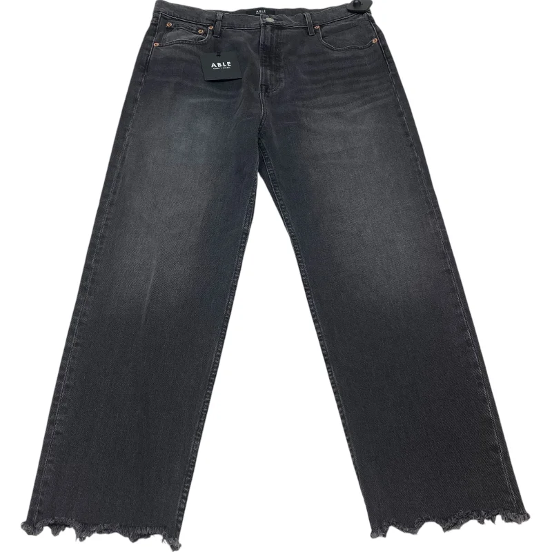 Jeans Straight By Able In Grey Denim, Size: 14