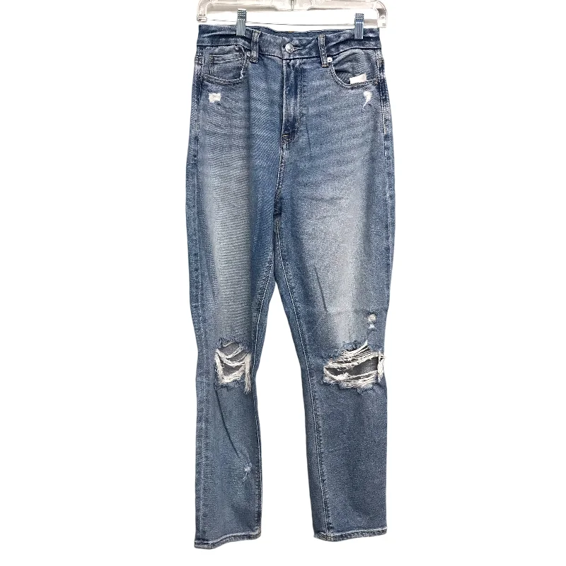 Jeans Straight By American Eagle In Blue Denim, Size:4