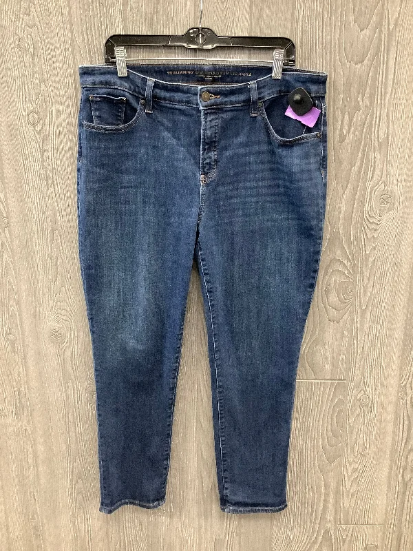 Jeans Straight By Chicos In Blue Denim, Size: 14