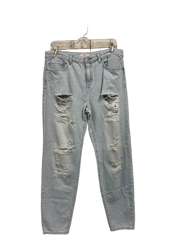 Jeans Straight By Forever 21 In Blue Denim, Size: 10