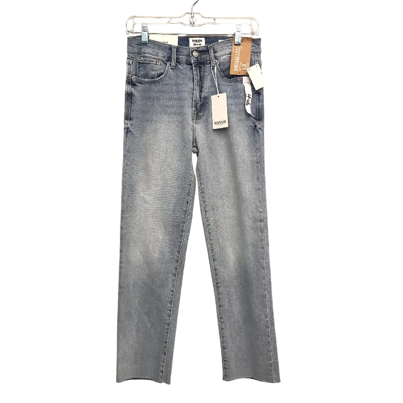 Jeans Straight By Kensie In Blue Denim, Size:4