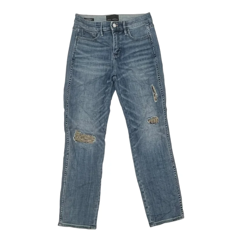 Jeans Straight By White House Black Market In Blue Denim, Size:2